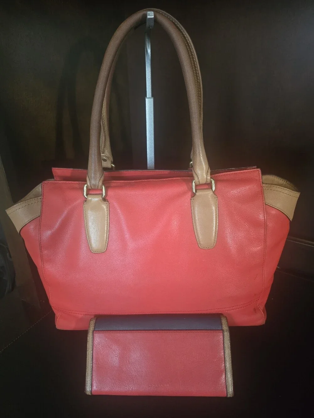Coach Legacy Colorblock Candace Carryall Tote & Matching Turnlock Wallet Set